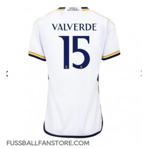 Real Madrid Federico Valverde #15 Replik Heimtrikot Damen 2023-24 Kurzarm
